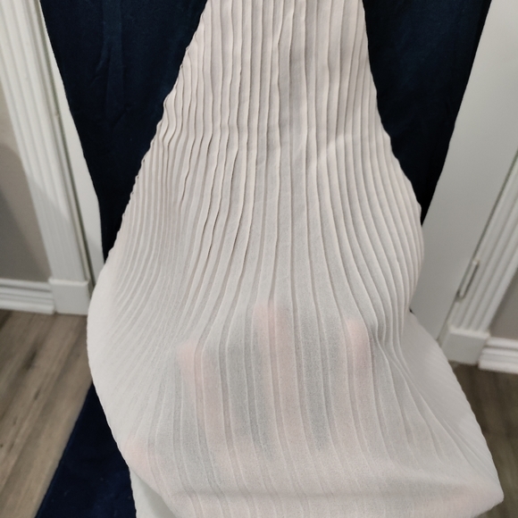 PINQUE women's sleeveless navy and cream button down top size XL - Picture 4 of 7